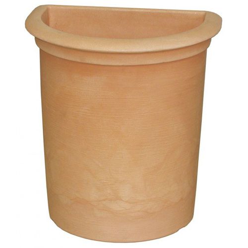 Vaso da giardino in plastica - MURO LISCIO - TeraPlast - da appoggio / semitondo