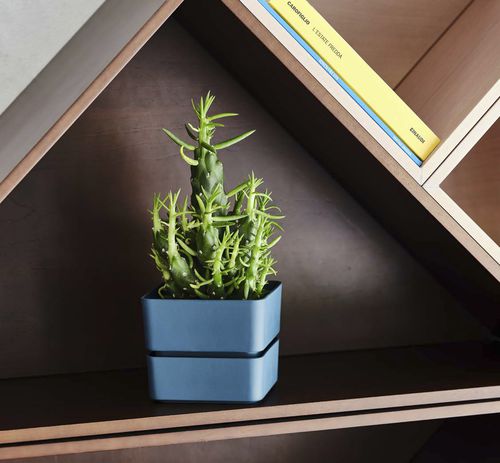 Vaso da giardino in plastica - VELETA - TeraPlast - da appoggio / quadrato / per uso residenziale