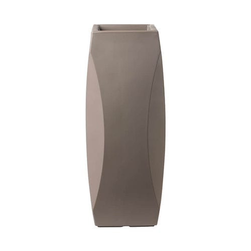 Vaso da giardino in polietilene rotostampato - Square Lince - PASQUINI & BINI - quadrato / per uso residenziale / marrone