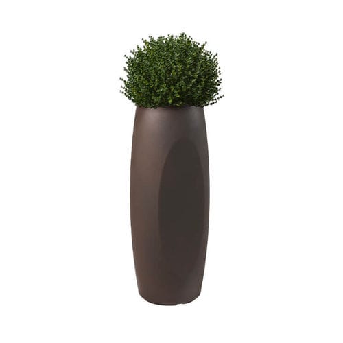 Vaso da giardino in polietilene rotostampato - Lince  - PASQUINI & BINI - rotondo / per uso residenziale / marrone