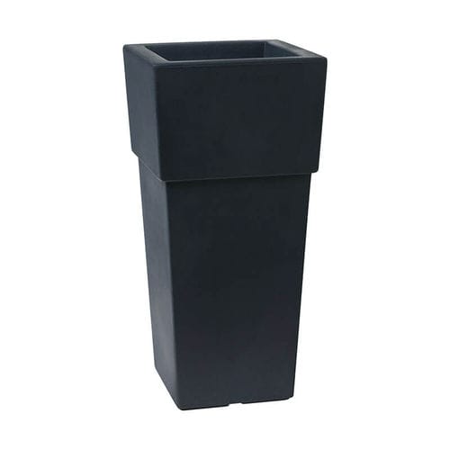 Vaso da giardino in polietilene rotostampato - Aquila - PASQUINI & BINI - quadrato / per uso residenziale / marrone