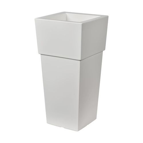 Vaso da giardino in polietilene rotostampato - Aquila – ALBA - PASQUINI & BINI - quadrato / per uso residenziale / bianco