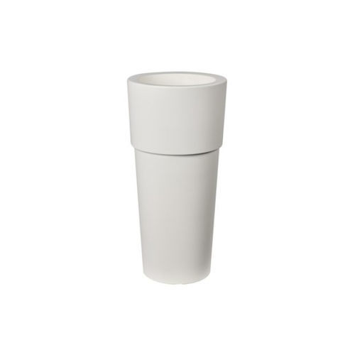 Vaso da giardino in polietilene rotostampato - Aquila — ALBA - PASQUINI & BINI - rotondo / per uso residenziale / bianco