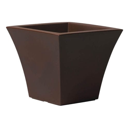 Vaso da giardino in polietilene rotostampato - Cratere - PASQUINI & BINI - quadrato / per uso residenziale / marrone