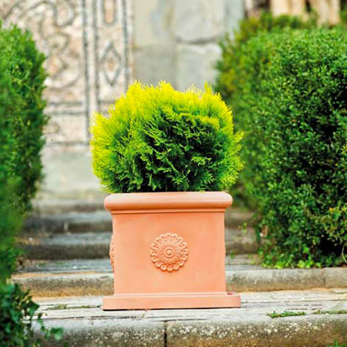 Vaso da giardino in polietilene rotostampato - Idra - PASQUINI & BINI - quadrato / per uso residenziale / colore corten