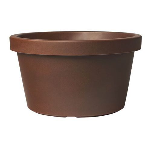 Vaso da giardino in polietilene rotostampato - Norma - PASQUINI & BINI - rotondo / per uso residenziale / marrone