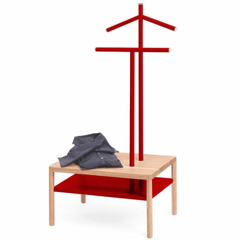 Servo muto a pavimento - JAMES SLIM - Officinanove - in acciaio / in legno / contemporaneo
