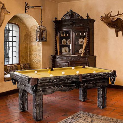 Tavolo da biliardo in stile - RUSTIC - Bilijardai JSC - per uso residenziale / in legno massiccio