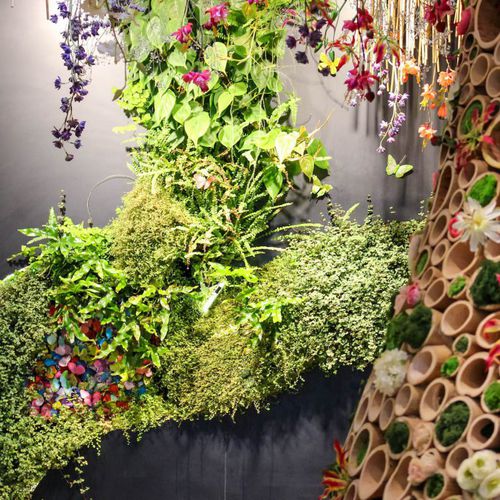 Parete vegetale stabilizzata - BUTTERFLY PLANT WALL - Jardins de Babylone - in pannelli modulari / naturale / in fogliame