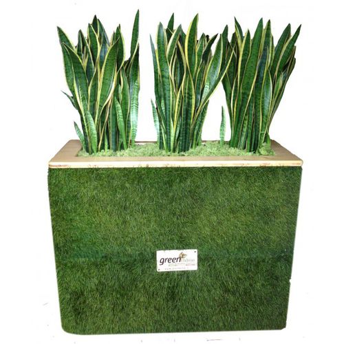 Fioriera in legno - GVS-460-16 - green Habitat - rettangolare / su misura / con rotelle