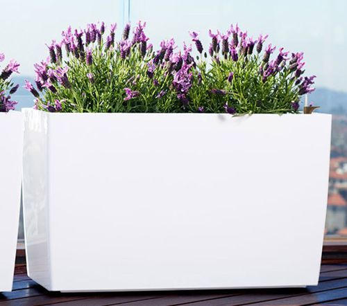Fioriera in polipropilene - MARBELLA BOX  - Artevasi, S.A - rettangolare / con rotelle / con irrigazione automatica