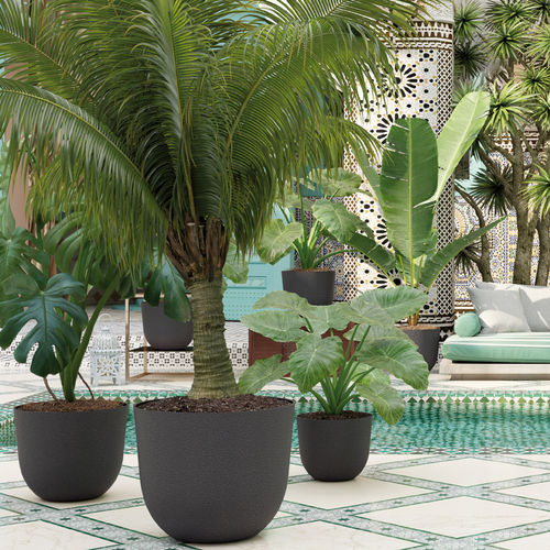 Vaso da giardino in polipropilene - HAVANA NATURAL - Artevasi, S.A - rotondo