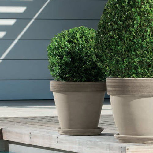 Vaso da giardino in terracotta - VULCANO GRAFFIATO : STANDARD  - DEGREA - rotondo