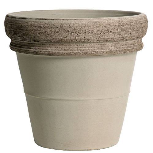 Vaso da giardino in terracotta - VULCANO GRAFFIATO : HEAVY RIM - DEGREA - rotondo