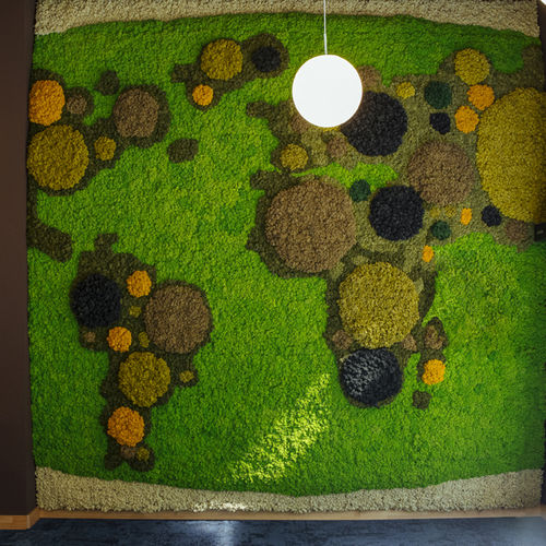 Parete vegetale stabilizzata - CUSTOM LOGO 3D  - Greenarea - su misura / naturale / in muschio