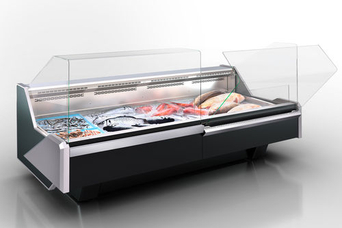 Vetrina refrigerata espositiva - MISSOURI ENIGMA NC 122 ICE OS/SELF - Hitline - per negozio / in acciaio inox / con sportello