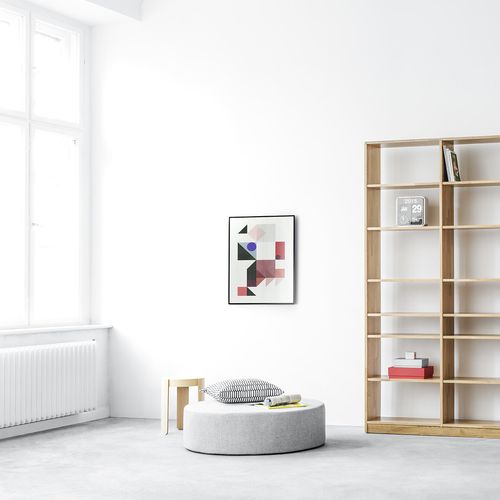 Ottomana contemporanea - BRICK  - hem - in cotone / in lino