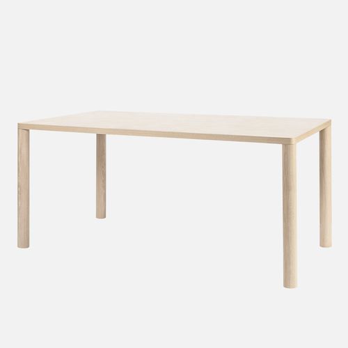 Tavolo da pranzo contemporaneo - LOG - hem - impiallacciato in legno / in quercia naturale / rettangolare
