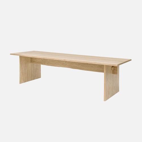 Tavolo da pranzo contemporaneo - BOOKMATCH - hem - in rovere / in legno massiccio / rettangolare