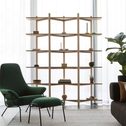 Scaffale basso - ZIG ZAG - hem - contemporaneo / in rovere