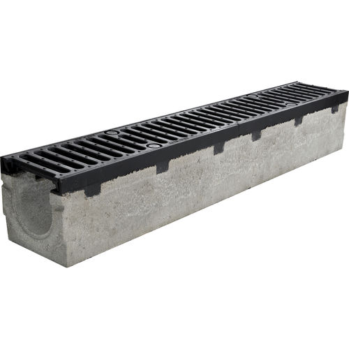 Canaletta con griglie - BGU / BGF / BGU-Z / BGF-Z / BGZ-S G - BG Betonwaren GmbH - con pendenza / in calcestruzzo / per spazio pubblico