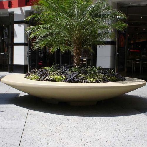 Fioriera in calcestruzzo - ROSETTA - PLANTERS UNLIMITED - in pietra / in fibra di vetro / rotonda