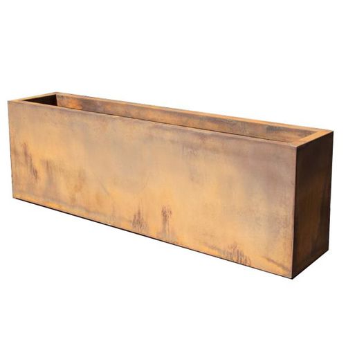 Fioriera in metallo - ARMORECOAT - PLANTERS UNLIMITED - in fibra di vetro / rettangolare / su misura