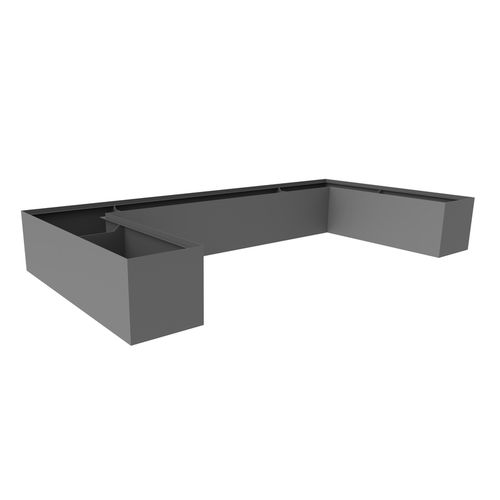 Fioriera in acciaio inossidabile - U - PLANTERWORX - in alluminio / in acciaio COR-TEN® / modulabile
