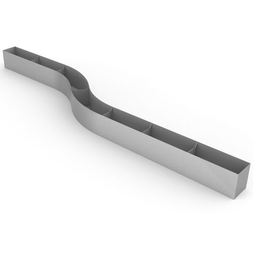Fioriera in acciaio inossidabile - PLANTERWORX - in alluminio / in acciaio COR-TEN® / curva