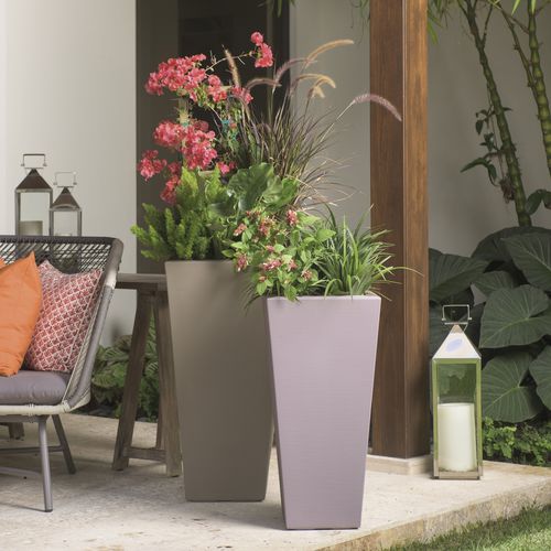 Vaso da giardino in plastica - BOWERY  - CRESCENT garden - conico / quadrato / verticale