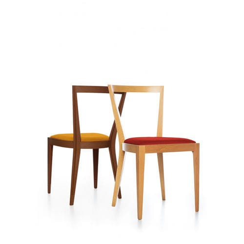 Sedia contemporanea - PONTI 940 - BBB Italia - da interno / in tessuto / con supporto in legno