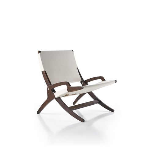Chauffeuse contemporanea - LORD JIM - BBB Italia - in cotone / in rete / in pelle