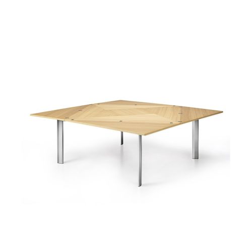 Tavolo contemporaneo - SQUARE2SQUARE - BBB Italia - in alluminio / con supporto in alluminio / quadrato