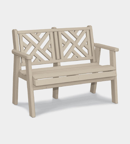Panca da giardino classica - EMERSON: CHB48-2 - URBANDESIGN - in plastica riciclata / con schienale / con braccioli