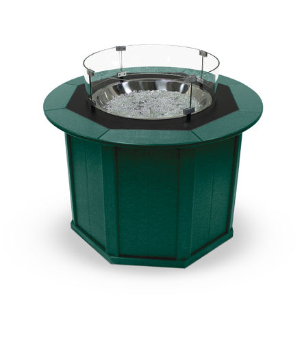 Tavolino basso contemporaneo - FTC38 - URBANDESIGN - in plastica riciclata / rotondo / con bruciatore a biotenaolo