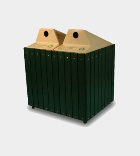 Portarifiuti contenitore - SEQUOIA: DESQ90 - URBANDESIGN - per raccolta differenziata / in plastica riciclata / con coperchio