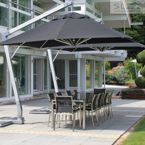 Ombrellone laterale - HURRICANE-3.5-SIDE-WIND-ROUND - Bambrella - in alluminio / in poliestere / resistente al vento