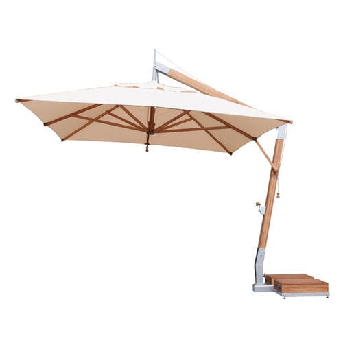 Ombrellone quadrato - 3.0M X 4.0M-REC-SW - Bambrella - laterale / in bambù / resistente al vento
