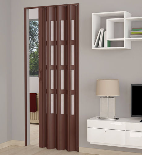 Porta da interno - PINTO - in PVC / a libro / semivetrata