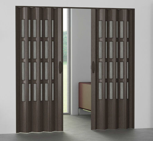 Porta da interno - PINTO - in PVC / a libro / semivetrata