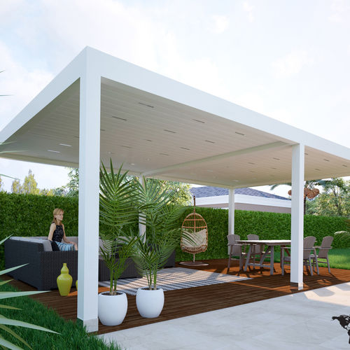 Pergola autoportante - SKYROOF - SARL ELEGANCE STORES - in alluminio / bioclimatica / retrattile