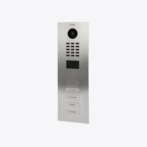 Citofono esterno in acciaio inossidabile spazzolato - D2105V  - DoorBird - residenziale / da parete / per montaggio a filo