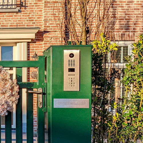 Citofono esterno in acciaio inossidabile spazzolato - D2101KV - DoorBird - residenziale / per montaggio a filo / non incassato