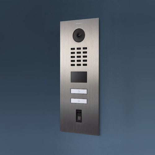 Citofono esterno in acciaio inossidabile spazzolato - D2102FV - DoorBird - residenziale / per montaggio a filo / non incassato