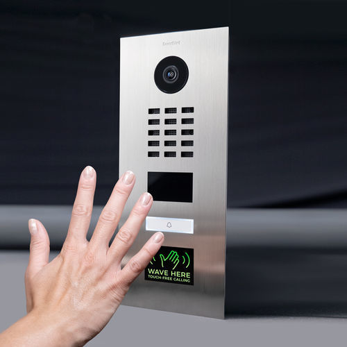 Citofono esterno in acciaio inossidabile - D2101TFV  - DoorBird - in acciaio inossidabile spazzolato / residenziale / professionale