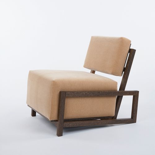 Chauffeuse contemporanea - SITIO - ATELIER DE TROUPE - in tessuto / in legno / beige