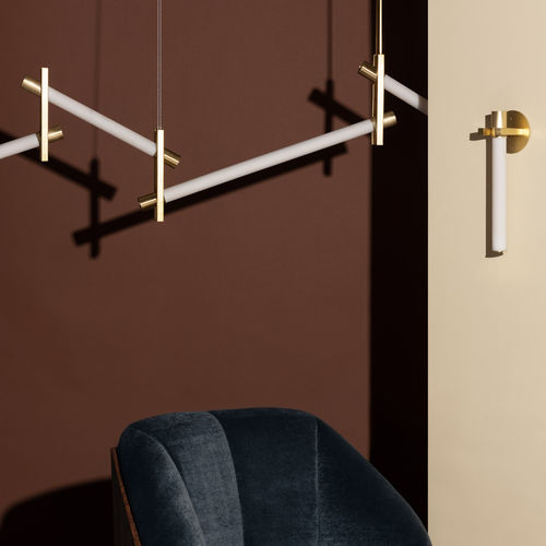 Applique contemporanea - BAMBOU SCONCE - ATELIER DE TROUPE - da interno / in ottone / in vetro soffiato