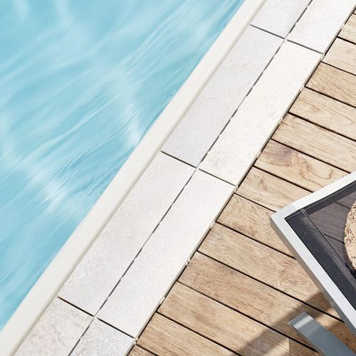 Griglia per canaletta in ceramica - DIRECTA - Modulartem - in marmo / in teak / per piscina