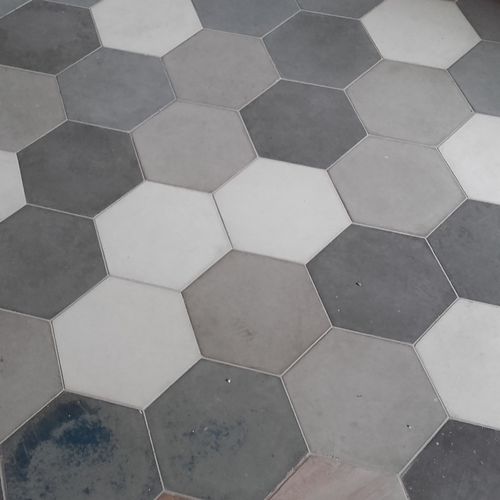 Piastrella in calcestruzzo - 3D HEX - Slabb - Architectural Concrete - 3D / finitura naturale / da interno