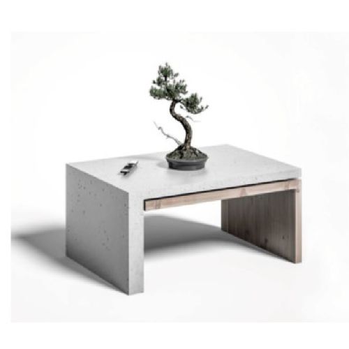 Tavolino basso contemporaneo - LIGNUM - Slabb - Architectural Concrete - in legno / in calcestruzzo / rettangolare